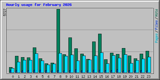 Hourly usage for February 2026