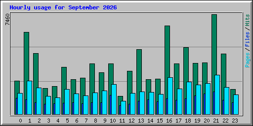 Hourly usage for September 2026